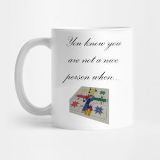 Funny Classic Board Game Design - Parcheesi black font Mug